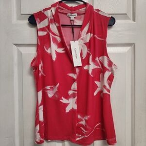 Calvin Klein Women's PinkFloral Top